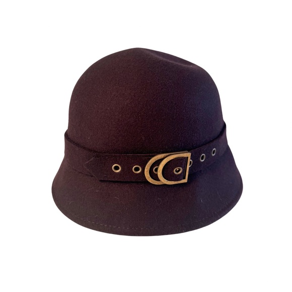 Accessories - 1920’s Style Dark Brown Wool Bucket Hat